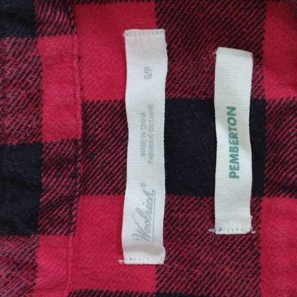 Woolrich Red Buffalo Check Pemberton Boyfriend Flannel Shirt Size S - Picture 6 of 11